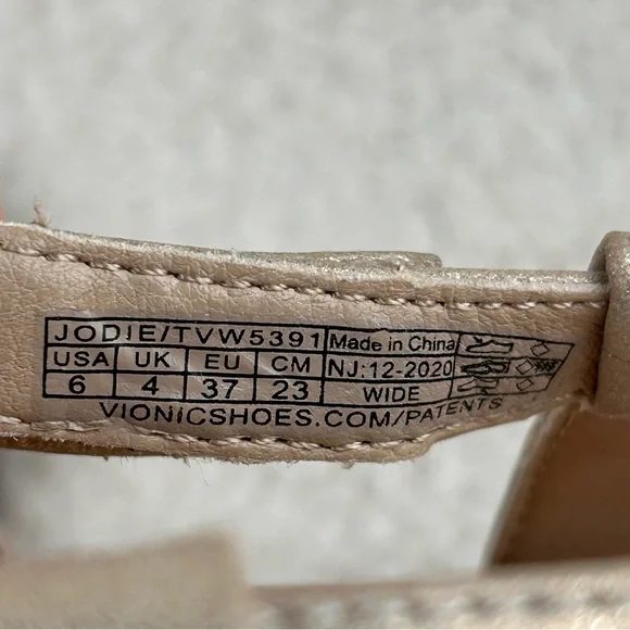 Vionic Sandals Womens 6 Rose Gold Jodie Comfort Walking Ergonomic Ankle Straps - Picture 11 of 11